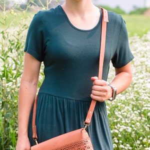 Adjustable Genuine Leather Crossbody Strap: Wallet Purse Strap