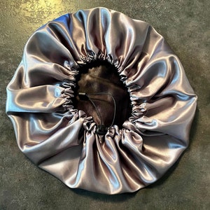 Reversible night SATIN BONNET with adjustable drawstring for hair protection