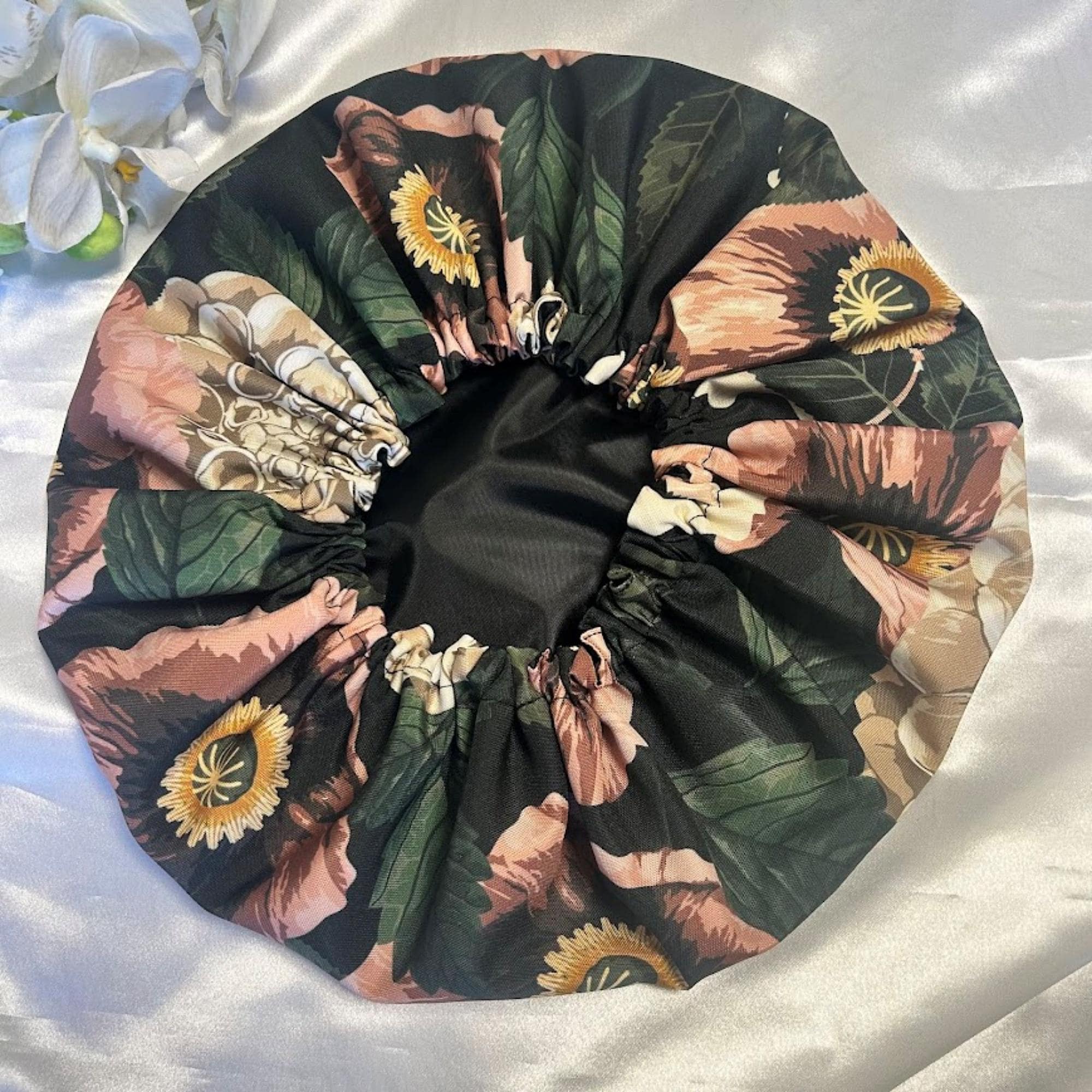 Reversible, washable and reusable hair care shower cap