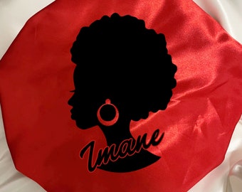 Personalized satin nightcap