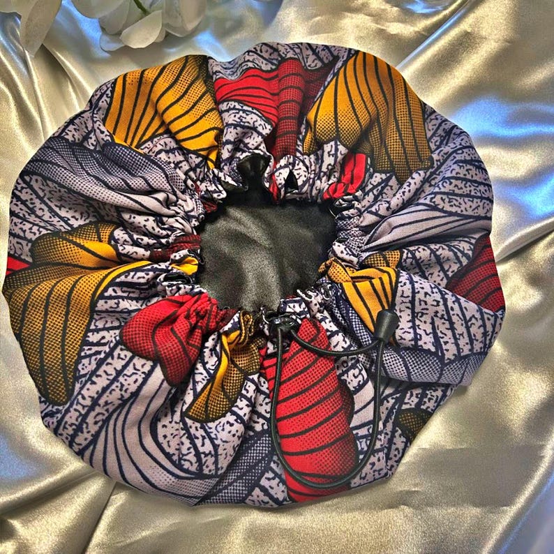Satin and wax nightcap for hair protection Wax 5