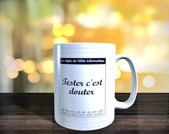 Tazza umoristica Testare significa dubitare