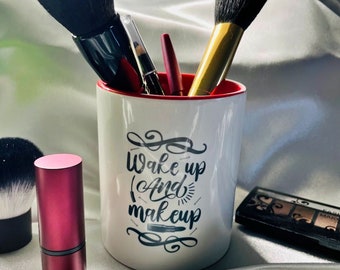 pinceau Pots à crayons à maquillage; rangements textiles pour bureau ou salle de bain 