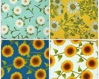100% Cotton Towels Eco-friendly Kitchen Reusable Napkin Paperless Wash Clothes Marine Sunflowers Blue Rainbow Spring Flower Gift
