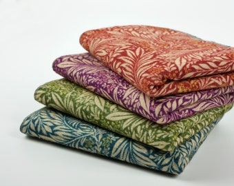 100% Cotton William Morris Paperless Towels Eco-friendly Kitchen Reusable Cloth Napkin Zero Waste Sustainable Floral Gift