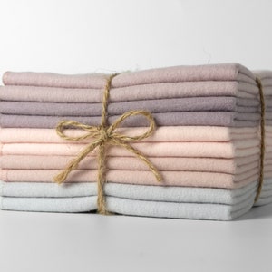100% Cotton Flannel Towels 10pc Green Blue Set 1-ply Paperless Unpaper Towels Reusable Wash Cloth Ocean Forest Gift Zero Waste Kitchen image 10