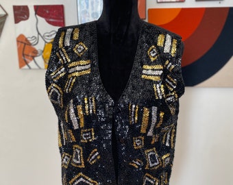 Vintage Sequin Vest