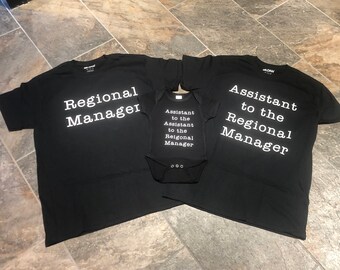 Family shirts; regional manager, assistant to the regional manager, assistant to the assistant
