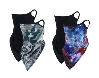 BLANKNTC Neckerchief,Face Scarf,Headwear,Helmet Magic,Neck Gaiter,Moon Presence Silhouette Bloodborne Face Scarf Bandanas For Dust,Outdoors,Festivals,Sports