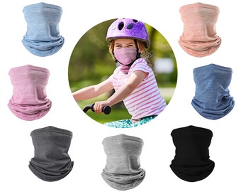 Heekpek Multifunctional Headwear Kids Face Cover Neck Gaiter Cartoon Face Covering Bandana Face Scarf For Kids Neck Gaiter Tube Scarf Kids Neck Warmer