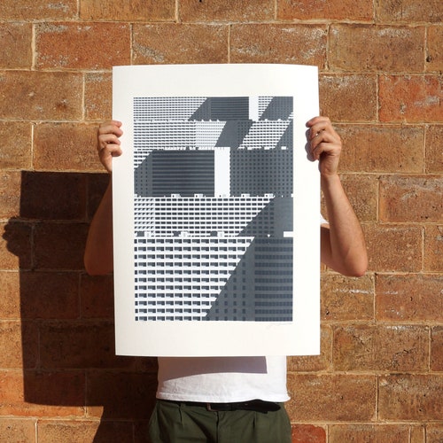 Scales, screenprint, screen print, brutalist, czechoslovakia, handmade, soviet outlets block architecture