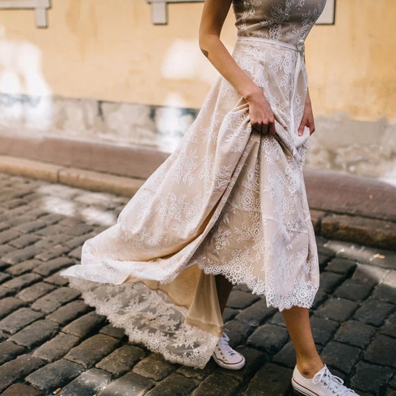 Robe de mari e style boh me romantique champ tre campagne