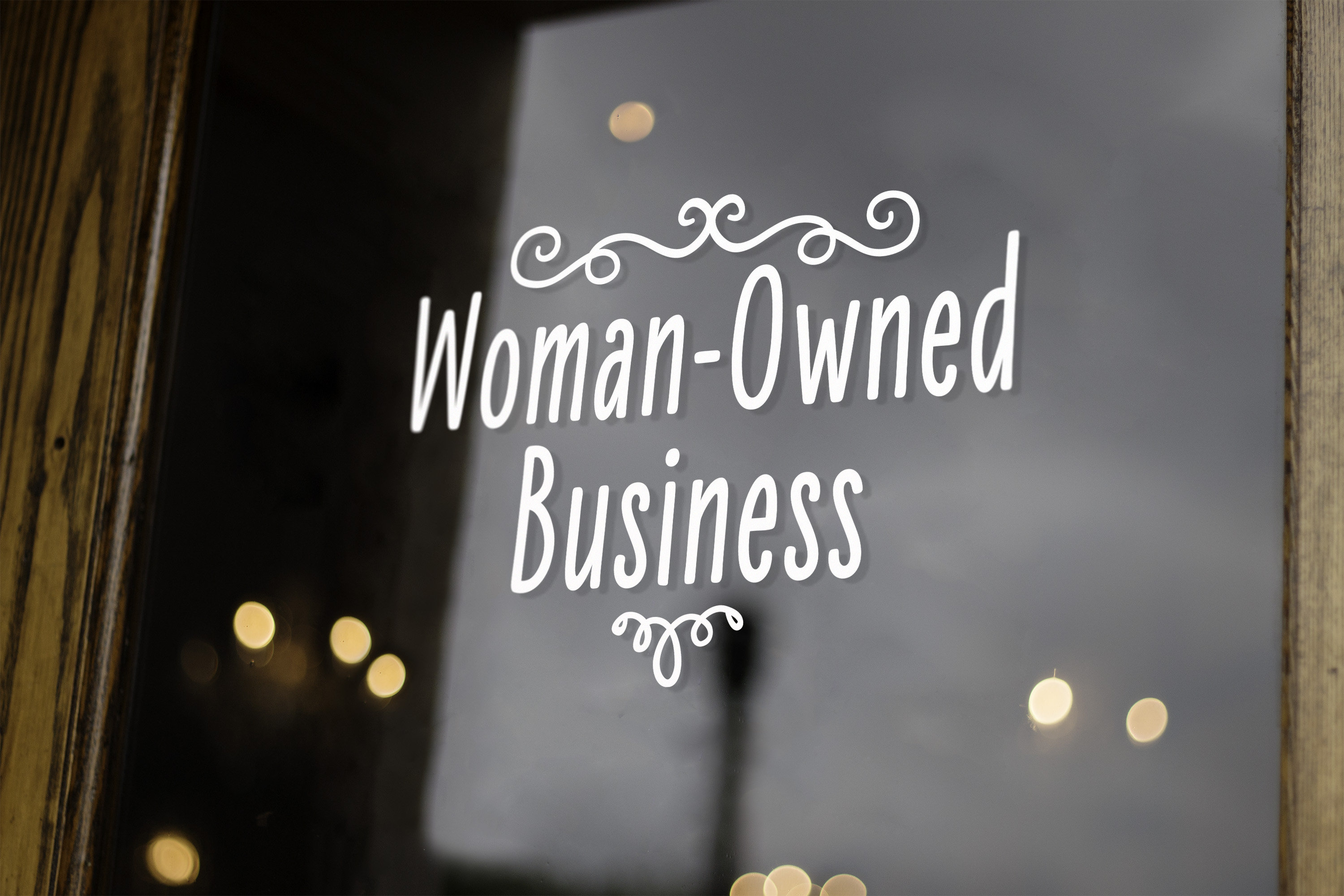 Feminist Business Decal Woman-Owned Window Vinyl Decal Weatherproof Adhesive Female Owned Store Window Decal Storefront Door Sign