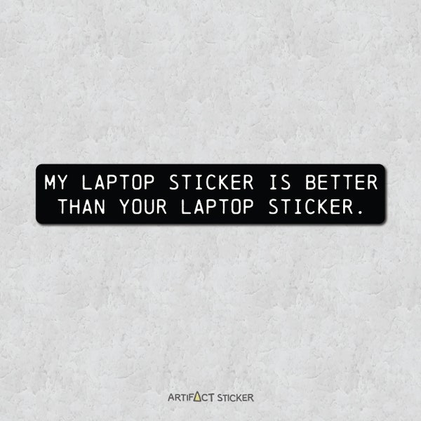 Humorous Laptop Sticker - Computer & Technology Theme - Water-Resistant Vinyl Adhesive Decal - Water Bottle Sticker