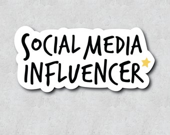 Social Media Influencer Sticker - Trendsetter Title - Leadership Role - Water-Resistant Vinyl Adhesive - Laptop Sticker