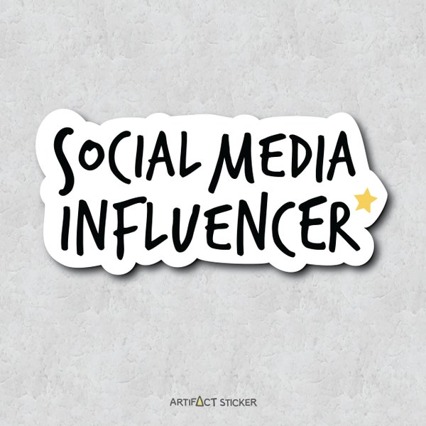 Social Media Influencer Sticker - Trendsetter Title - Leadership Role - Water-Resistant Vinyl Adhesive - Laptop Sticker