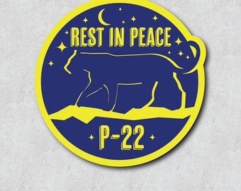 P-22 Sticker - Famous Los Angeles Mountain Lion - Angeleno Pride - Griffith Park Animal - Vinyl Water-Resistant Adhesive