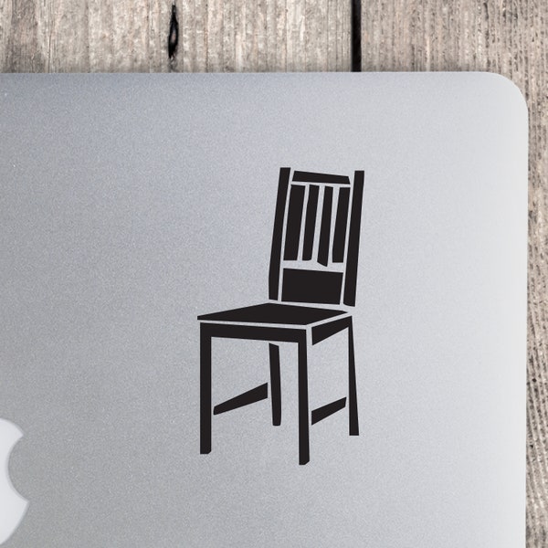 Mundane Chair Vinyl Decal - Abstract Ordinary Object Style Design - Weatherproof Adhesive Sticker Bumper Sticker