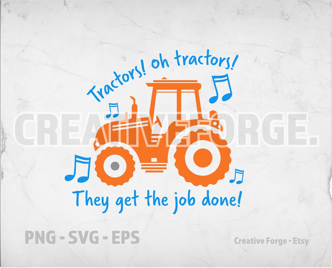 Blippi Song The Tractor Song Lyrics Tee Shirt Design Etsy