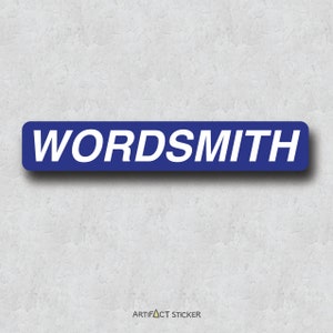 English Wordsmith Sticker - Grammar Police - Minimal Design Vinyl Adhesive - Laptop Sticker