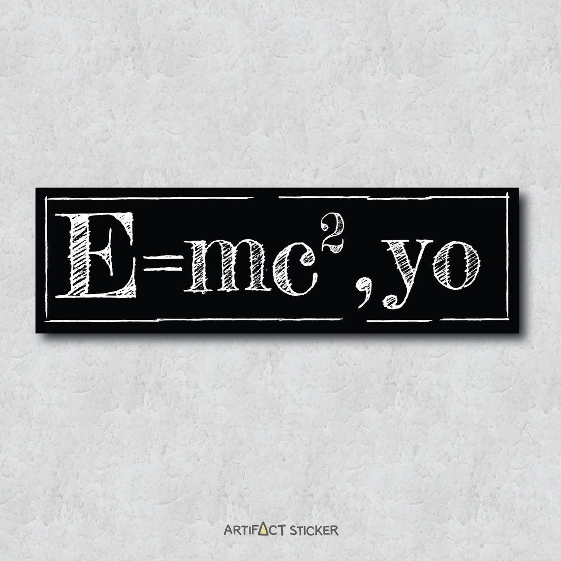 Albert Einstein Sticker - E=mc2 Mathematical Physics Equation - Hand ...