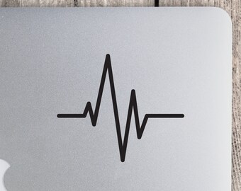 EKG Vinyl Decal - Medical Heartbeat Icon - Hospital Frontline Worker - Weatherproof Adhesive Sticker for Tumbler, Water Bottles, Car Bumpers