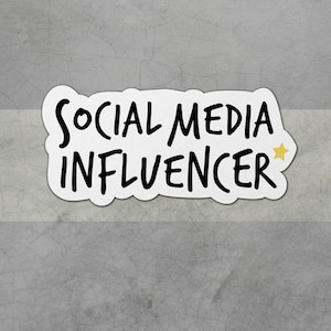Social Media Influencer Sticker Trendsetter Title - Etsy