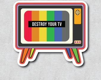 Kill Your TV Vinyl Decal Sticker - Etsy