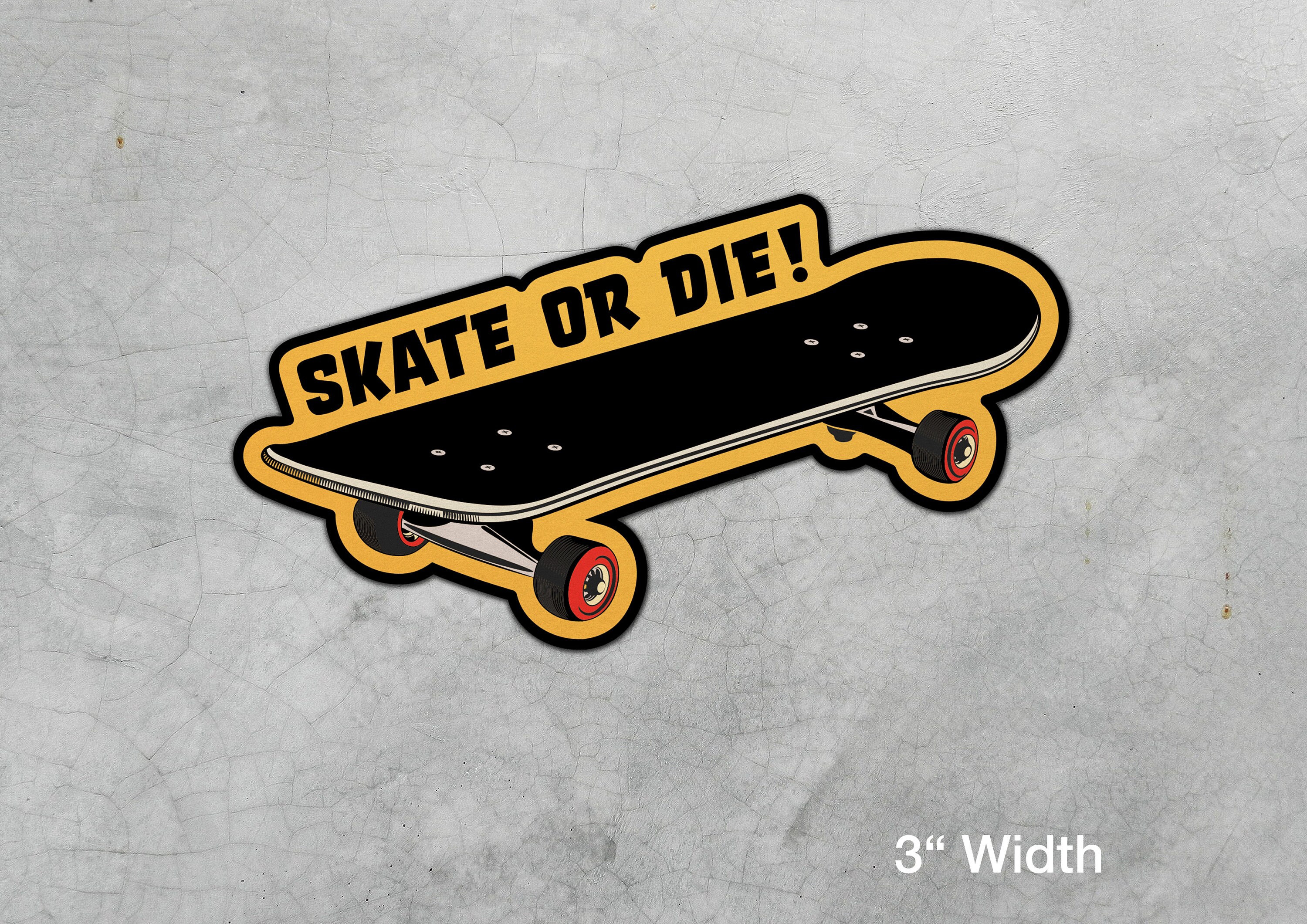 Skateboard Sticker Skate Or Die Phrase Adhésif de couleur - Etsy France