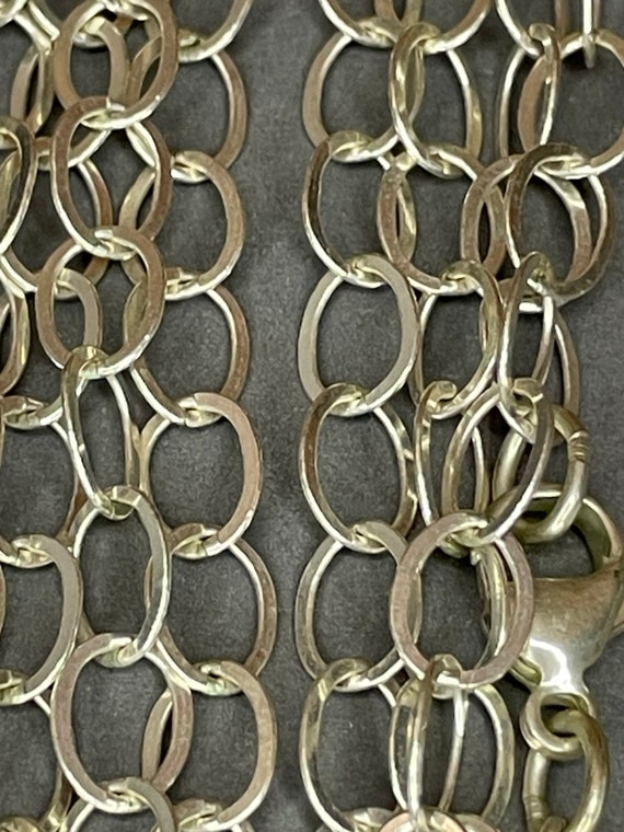 Continuous loop sterling silver 925 chain link ne… - image 4