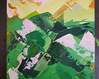 Original painting, abstract landscape, &quot;Field in Content&quot;