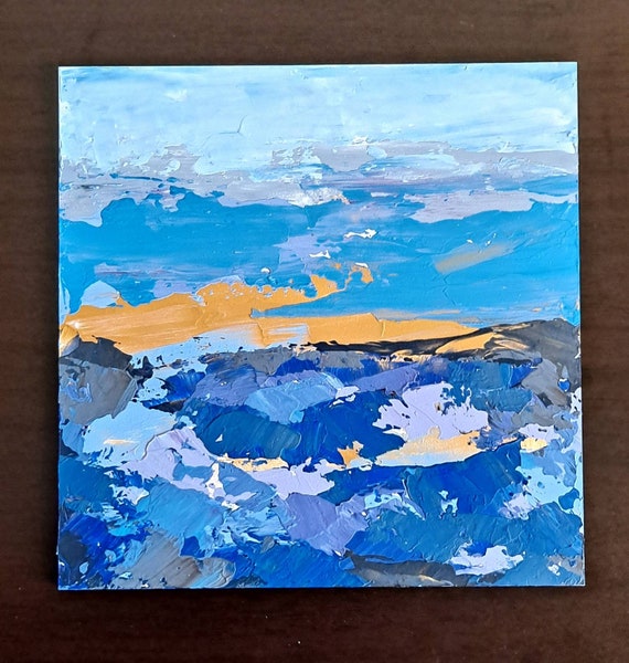 Original Oil Painting, Abstract Landscape, 