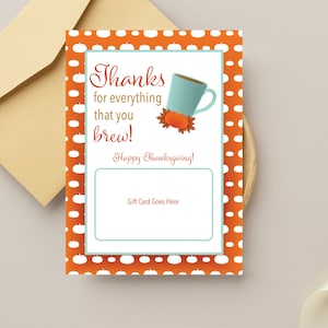 Fall gift card holder