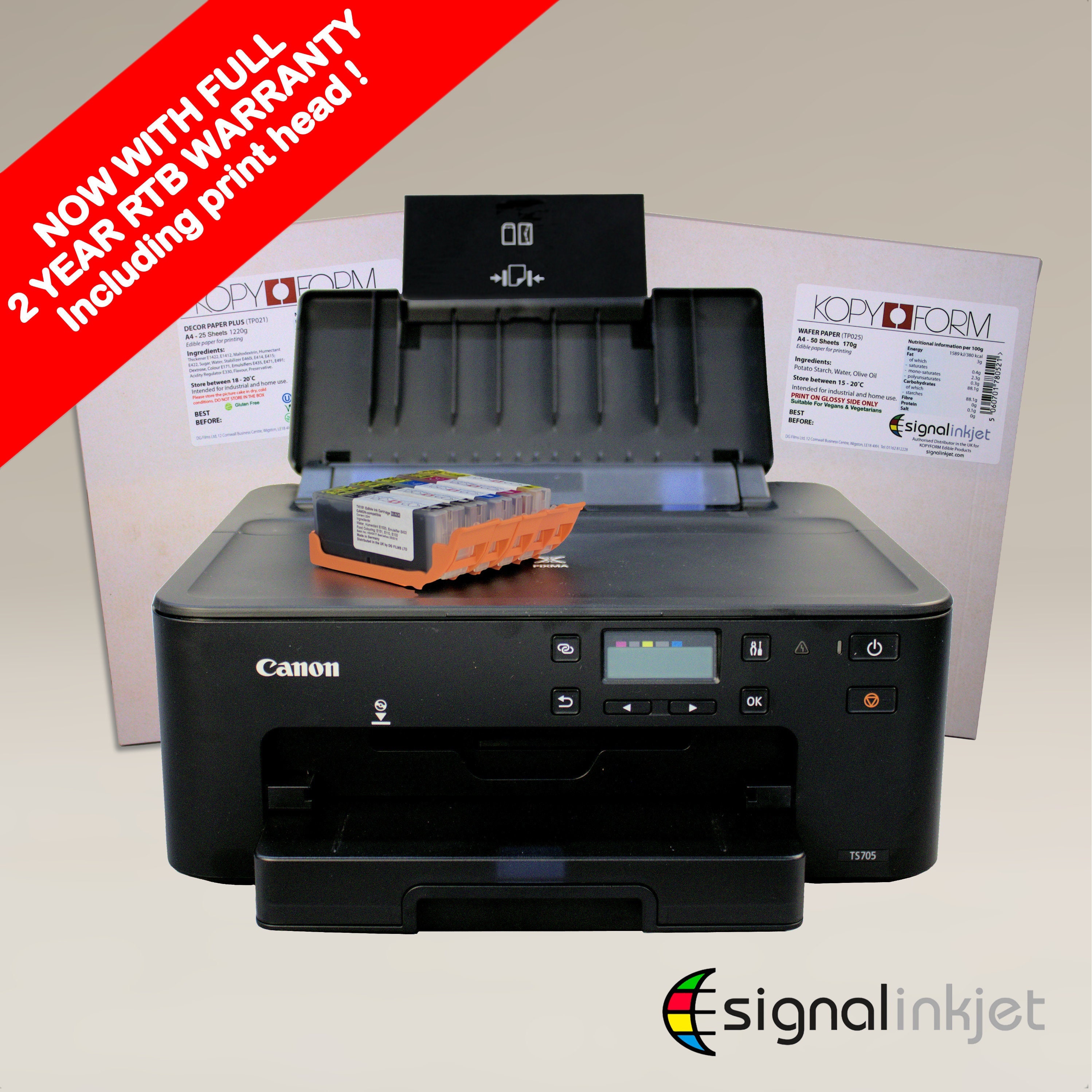 Canon TS705A Edible Image Printer includes KOPYFORM Prefilled