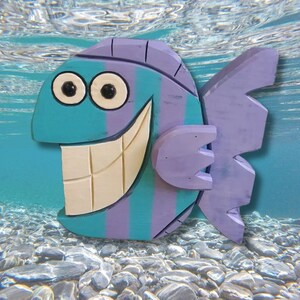 Beach Wall Decor, Painted Wooden Fish, Wooden Fish, Painted Fish, Wood Fish, Fish Gift, Fish art, Colorful Fish Art, Fish Wall-Hanging, Art