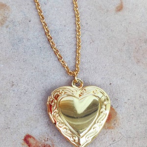 Heart locket necklace that opens