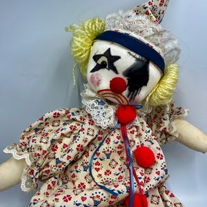 OOAK Art Plush 20&quot; Interactive Musical Creepy Scary Clown Doll