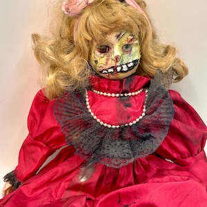 OOAK Art Doll 18 po. Reborn en tissu et porcelaine Southern Bell Charity Bain effrayant horreur zombie