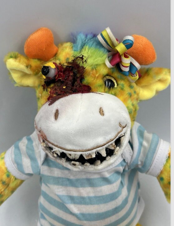 OOAK 13 Art Plush Lil Zombie Monster Giraffe Oddity Reborn OOAK 13 Art Plush Lil Zombie Monster Giraffe Oddity Reborn