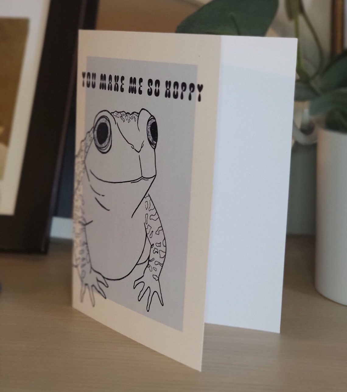 Frog Card | Bullfrog Drawing | Valentine's Day | Gift | Greeting Card ...