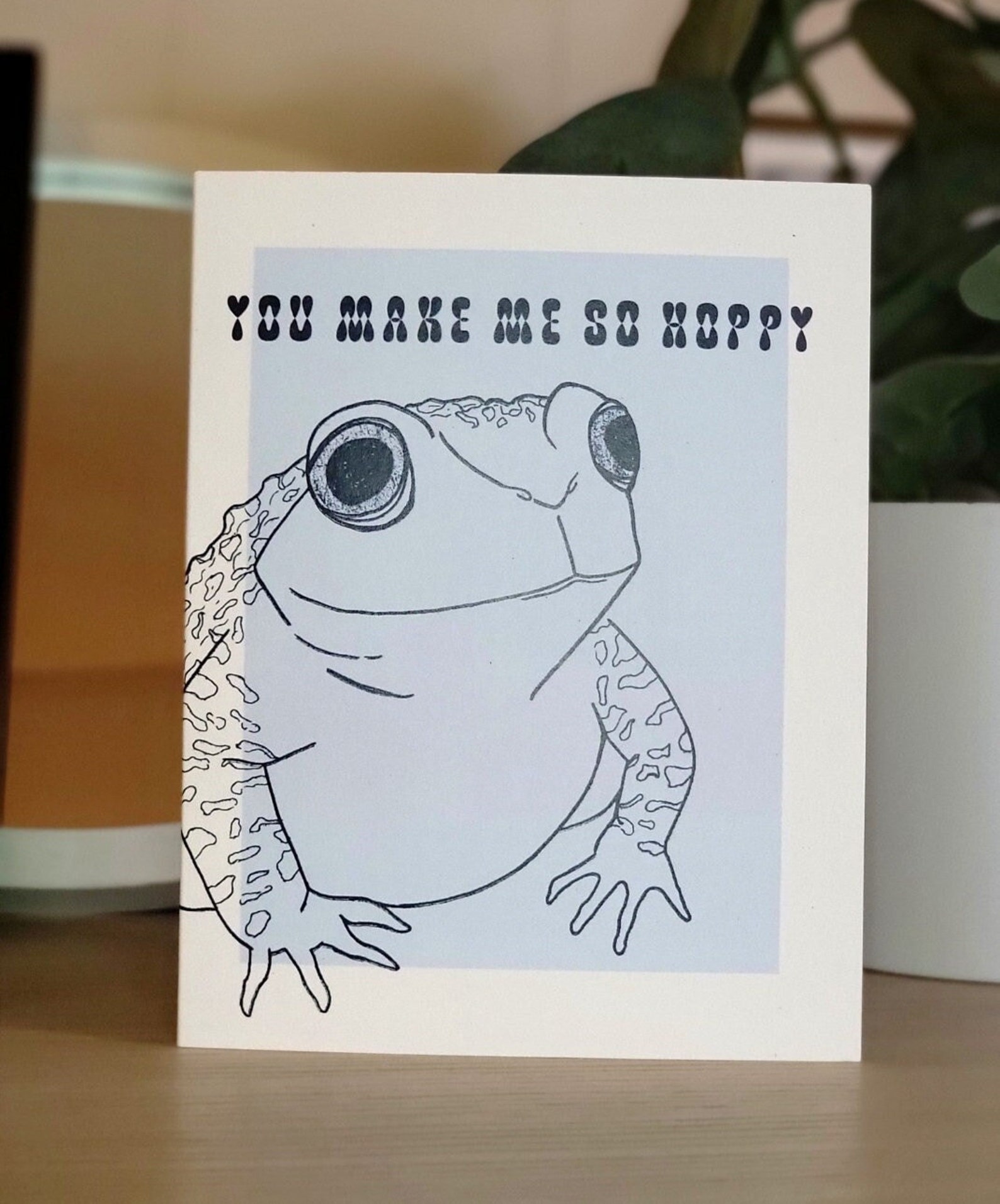 Frog Card | Bullfrog Drawing | Valentine's Day | Gift | Greeting Card ...