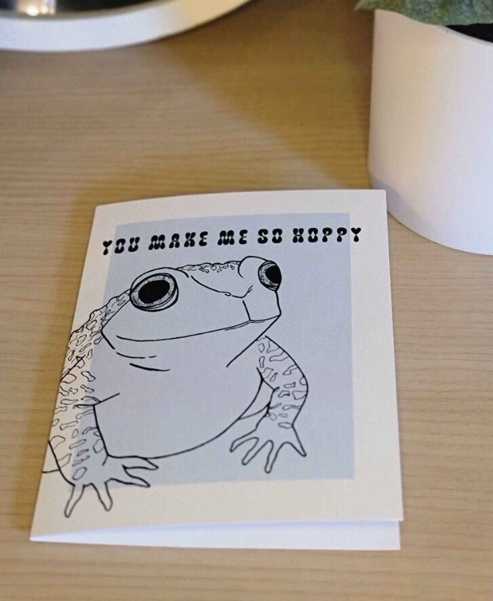 Frog Card | Bullfrog Drawing | Valentine's Day | Gift | Greeting Card ...
