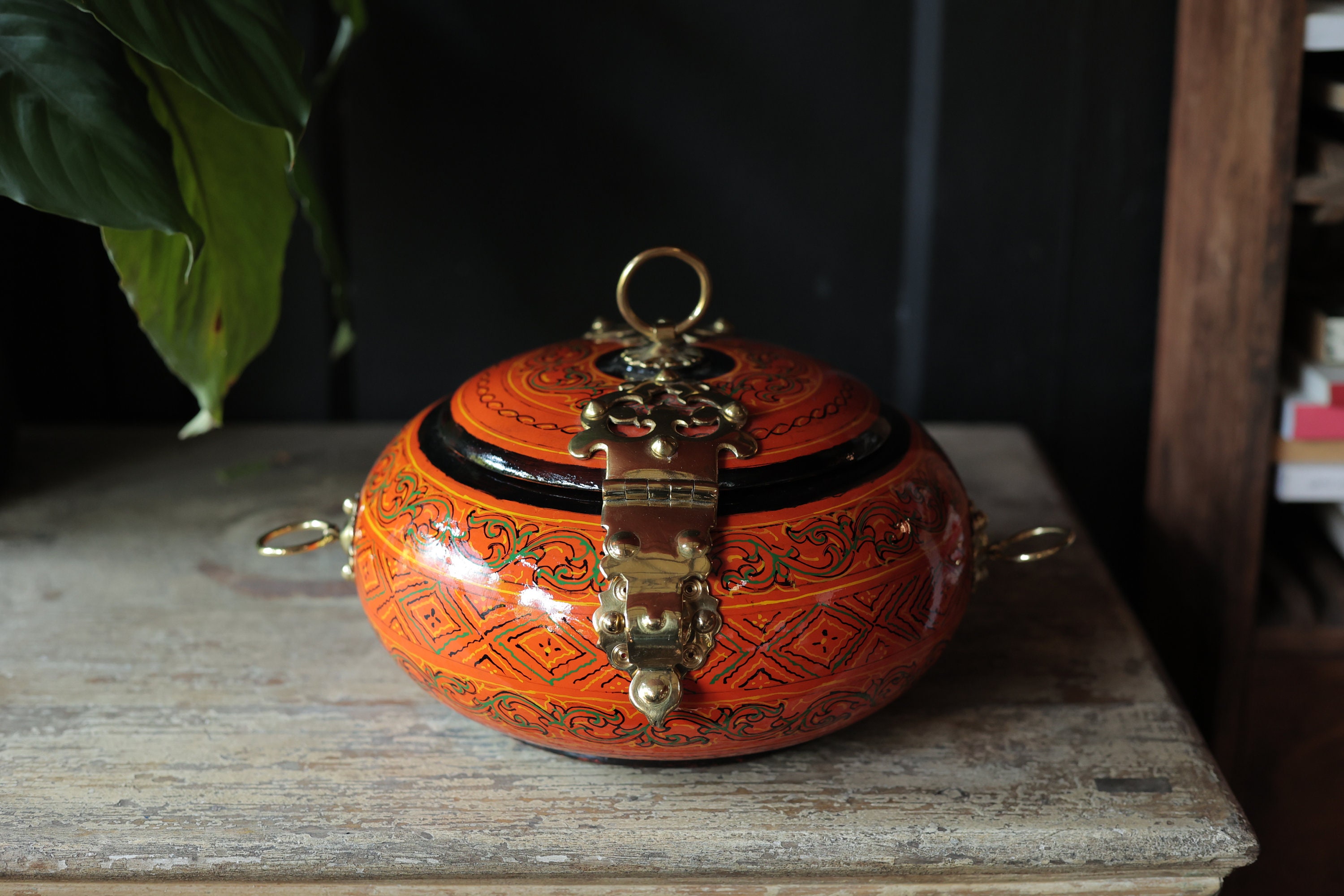 Carved Jewelry Box/ Authentic Kerala Wooden Jewelry Box/ Rare Etsy
