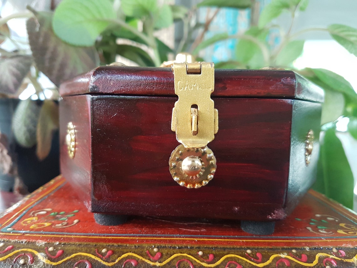 Authentic Kerala Wooden Jewellery Box /Jewellery Organiser/ Etsy