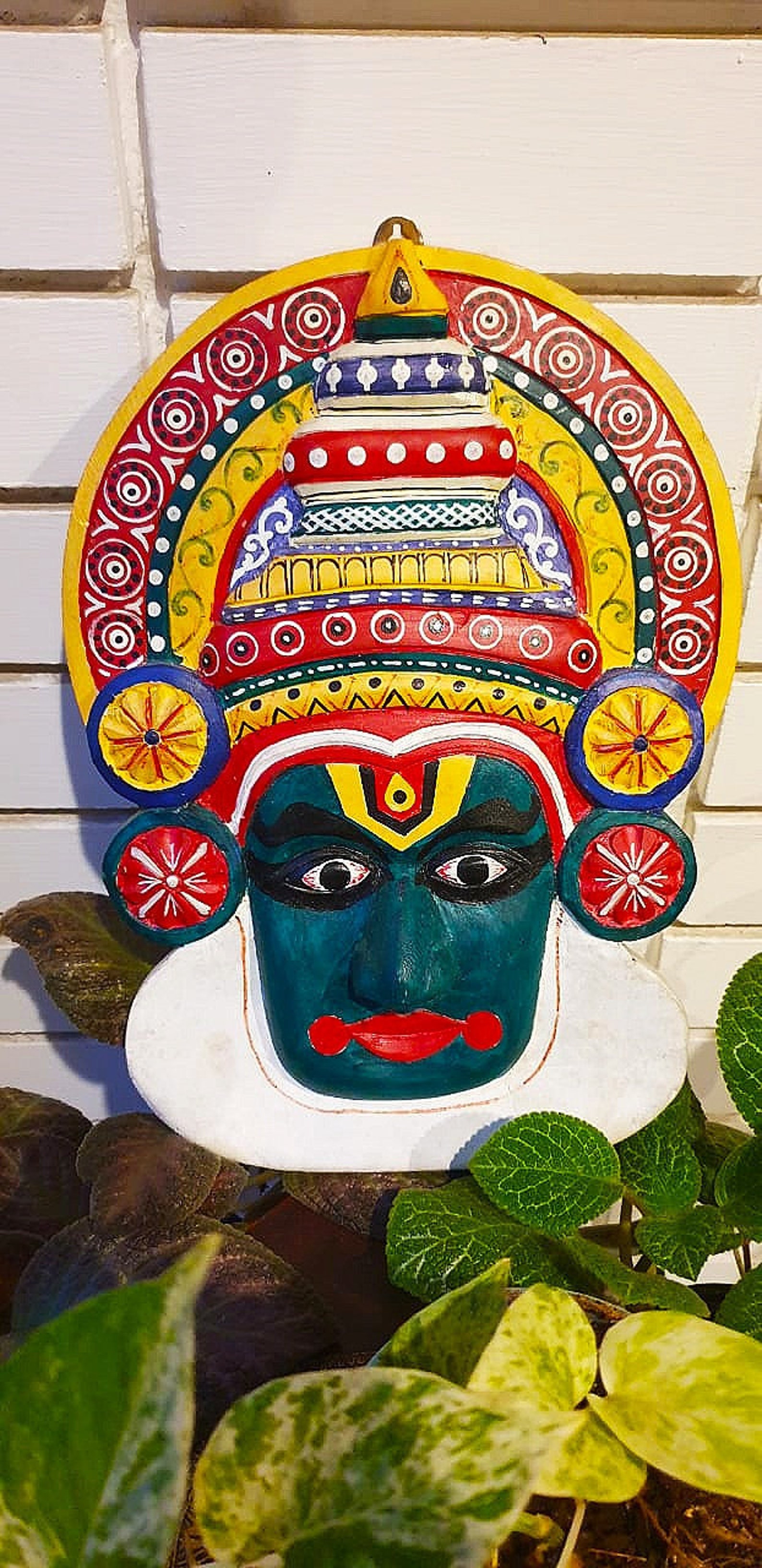 Handmade Traditional Wooden Kerala Kathakali Mask/wall Hanging Etsy
