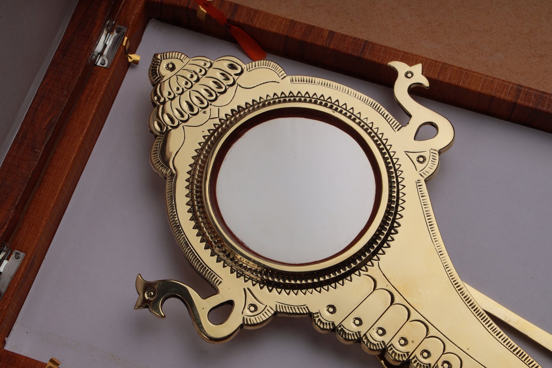 Traditional Indian Handmade Mirror Aranmula Metal Mirror Etsy