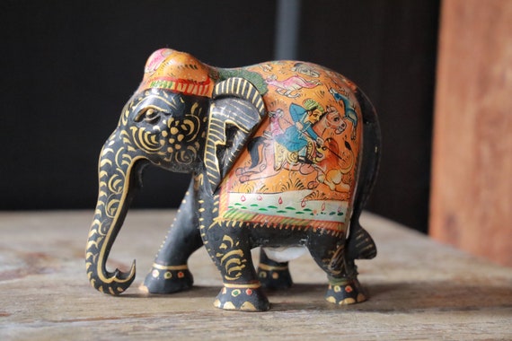 Wooden Sculpture Decor Buddha Elephant Art Statue Home Decor Mini Gift Sale 