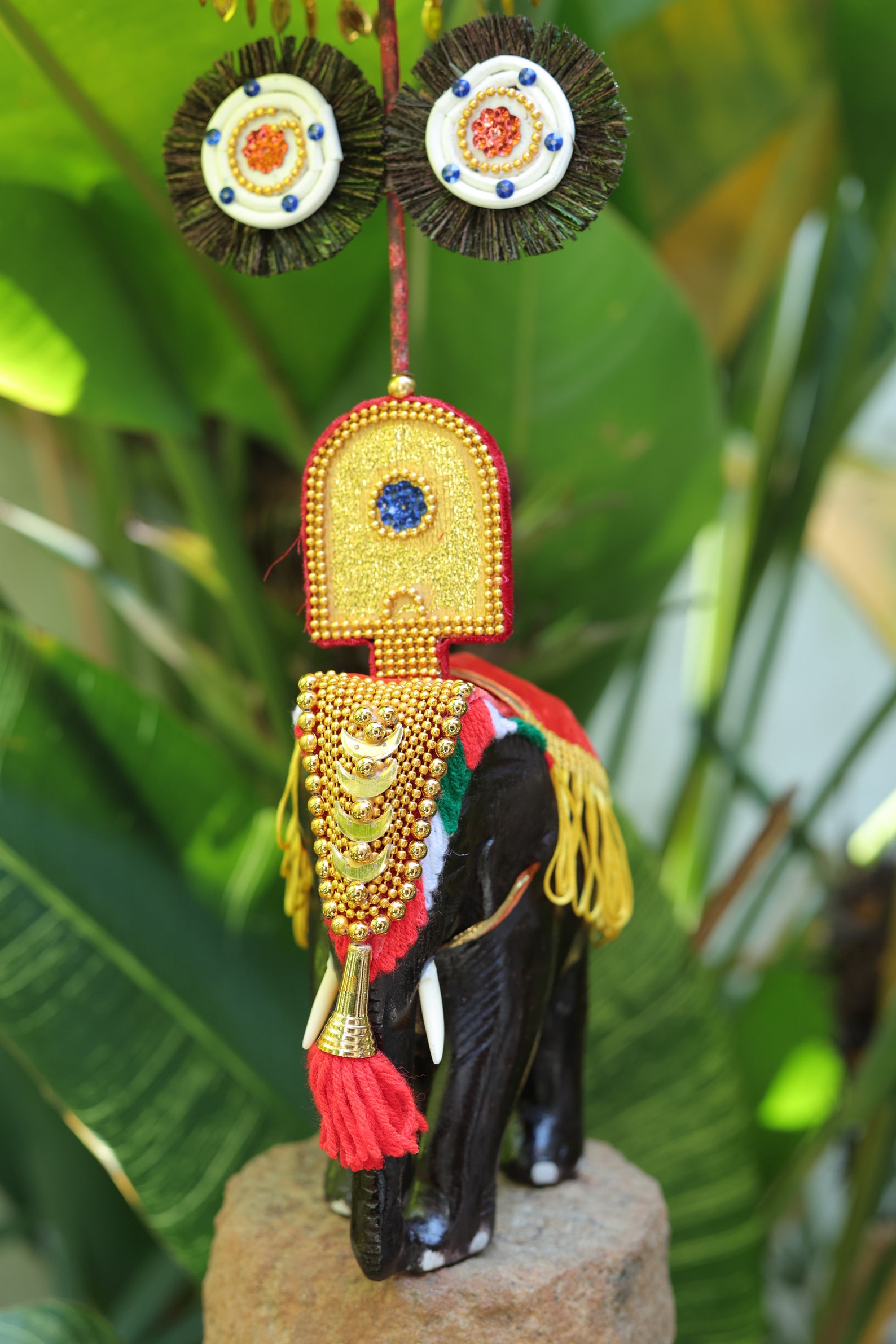 Kerala Majestic Thrissur Pooram Elephant With Caparison Rose Etsy