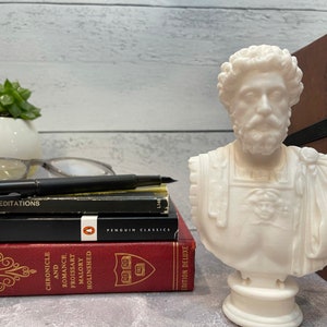 MARCUS AURELIUS Bust Statue, Marcus Aurelius, Roman Emperor, Statues Sculpture Bust, Statue Indoor, History Gifts, Stoic Art, History Decor