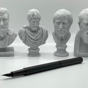 Stoic Statue Set, Marcus Aurelius Statue, Seneca, Epictetus, Zeno, Statue Decor,  Historical Gifts, Philosophy Gift, Roman Bust, Greek Bust